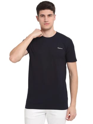 Rodamo  Men Navy Blue Slim Fit T-shirt