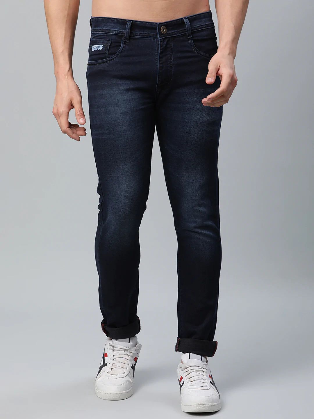Rodamo  Men Blue Slim Fit Mid-Rise Stretchable Jeans
