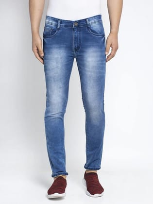 Rodamo  Men Blue Slim Fit Mid-Rise Clean Look Jeans