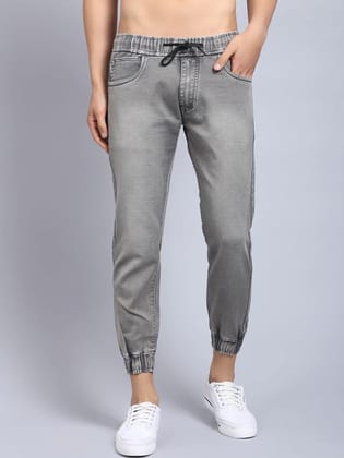 Rodamo  Men Grey Jogger Heavy Fade Stretchable Jeans