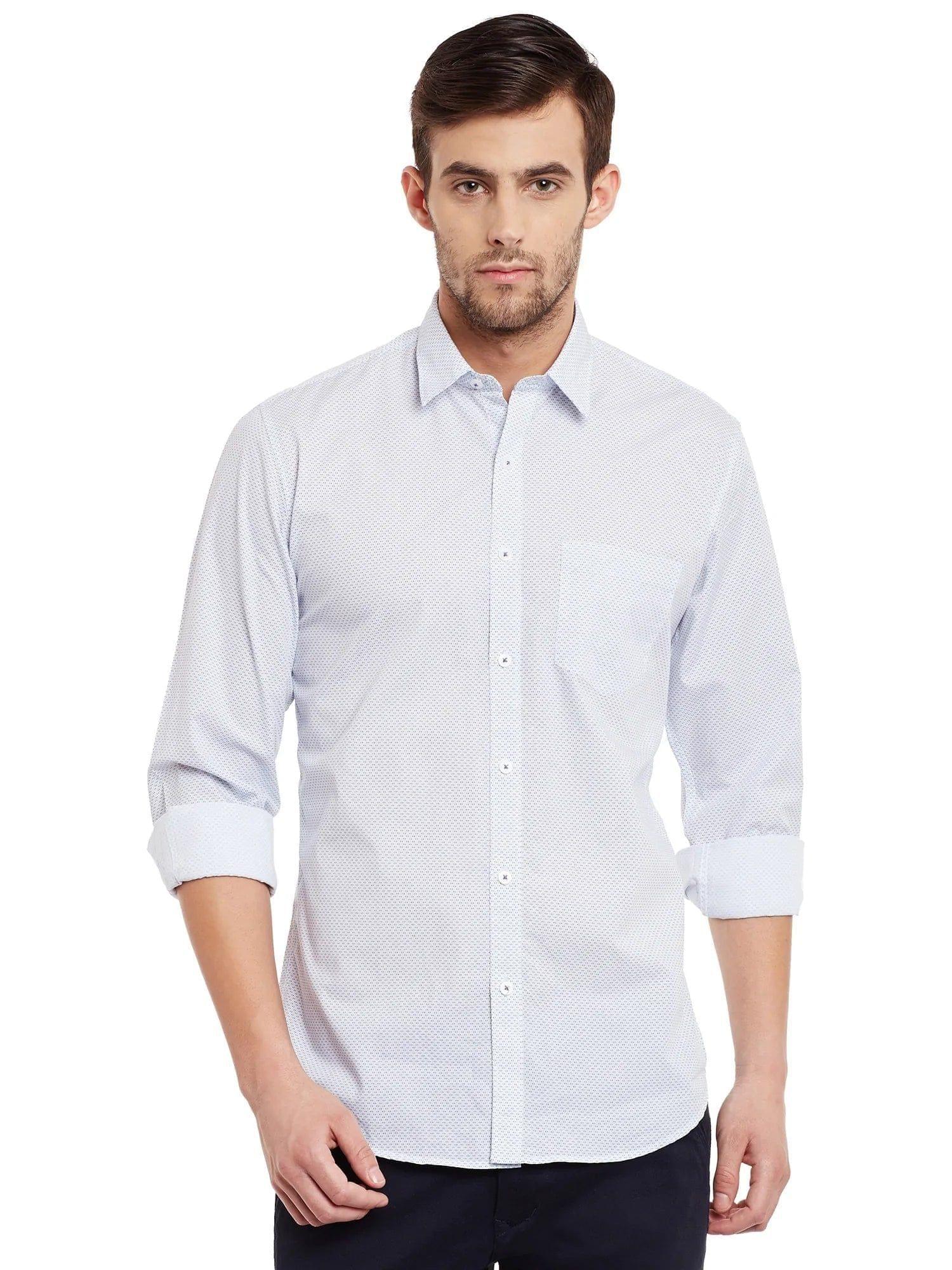 Rodamo  Men White Slim Fit Shirts