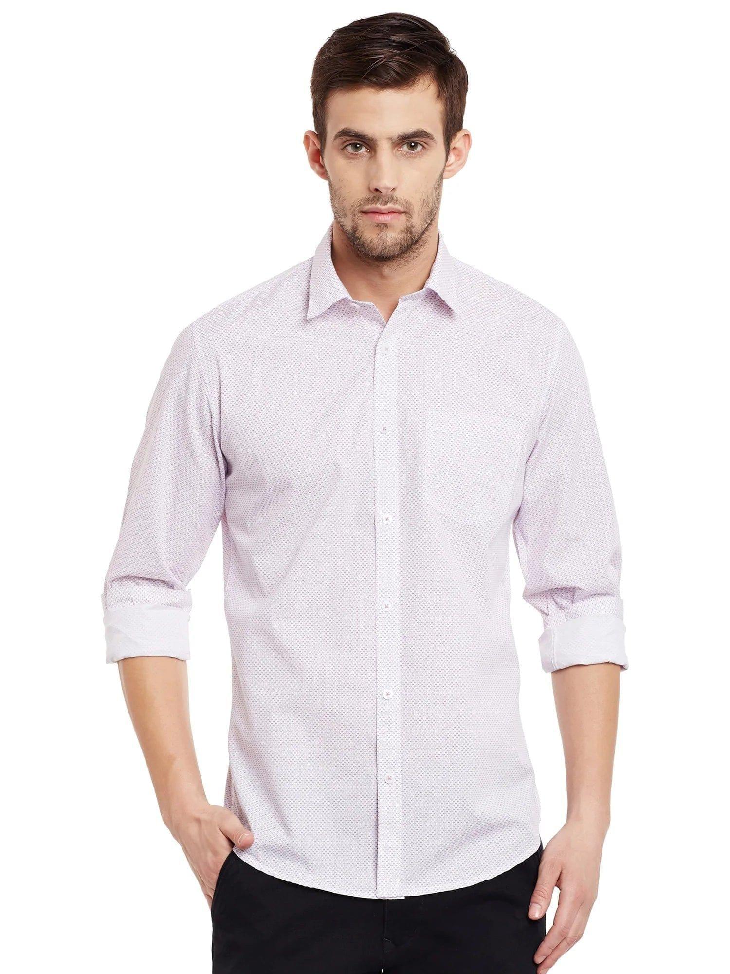 Rodamo  Men Pink Slim Fit Shirts