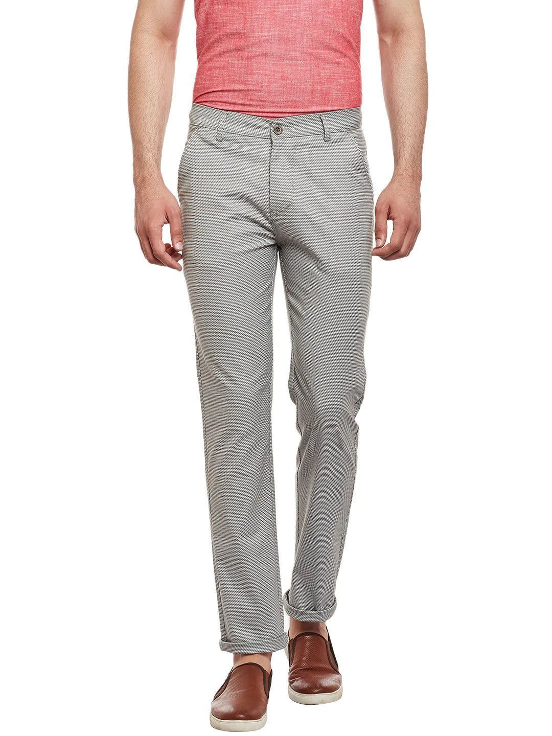 Rodamo  Men Green Slim Fit Trousers