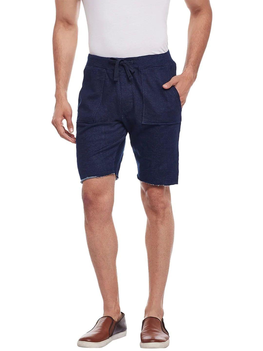 Rodamo  Men Blue Slim Fit Shorts