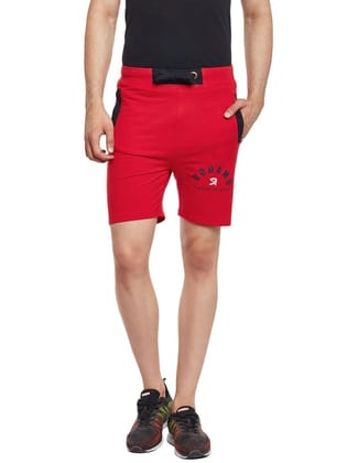 Rodamo  Men Red Slim Fit Shorts