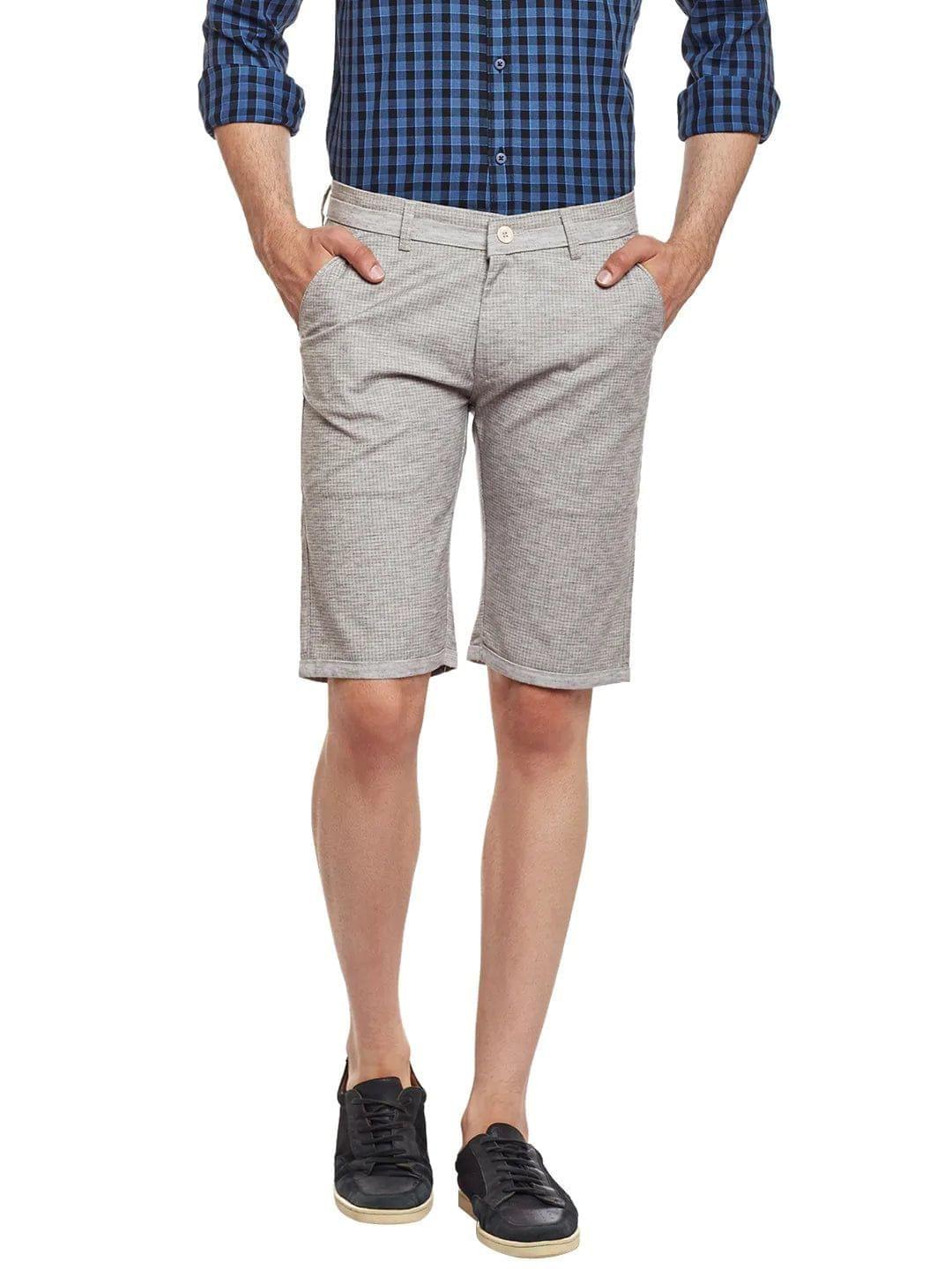 Rodamo  Men Grey Cotton Shorts