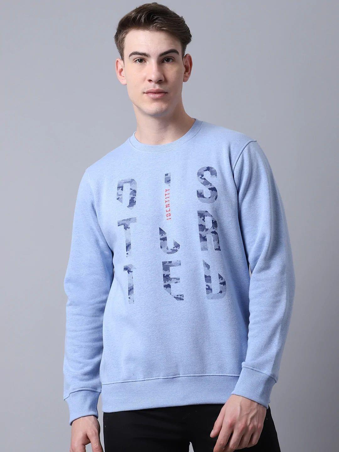 Rodamo Men Blue Printed Sweatshirt