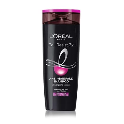 Loreal Paris Anti-Hair Fall Shampoo, Reinforcing & Nourishing For Hair Growth, For Thinning & Hair Loss, With Arginine Essence And Salicylic Acid, Fall Resist 3X | 340 ml.