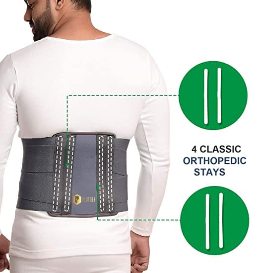 Plutoex® Lumbar Support Belt Back Belt for Back Pain Relief Lumbo