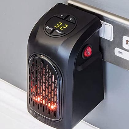 DAYBETTER® Electric Handy Room Heater with Button Controls 400 Watt Fan Room Heater (Black) TAR-D-01