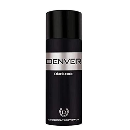 DENVER Black Code Deo - (150ML) | Long Lasting Deodorant Body Spray for Men