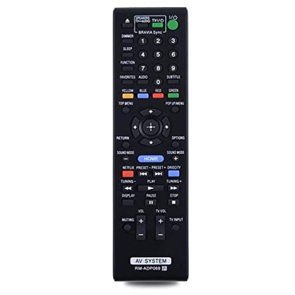 EHOP RM-ADP069 Compatible Remote Control for Sony Blu-Ray Disc Player HBD-E580 BDV-N790W HB-DE3100 RM-ADP072 BDV-T58 BDV-T57 HBD-T79 HBD-E280 Audio Video System