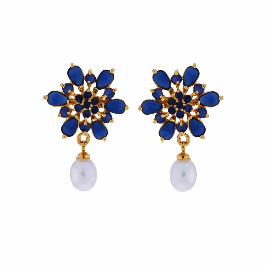 Flipkart.com - Buy Sri Jagdamba Pearls Love's Luster Pearl Earrings Cubic  Zirconia Mother of Pearl Stud Earring Online at Best Prices in India