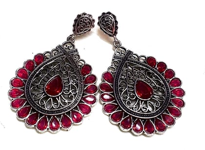 Glamvila Pink Stone Earrings