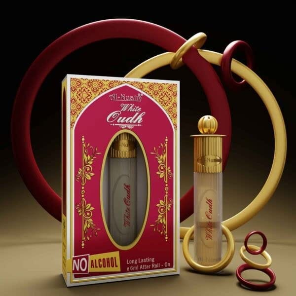 Al-Nuaim |White Oudh |Alcohol Free |Attar Roll On |Luxury Scent with Long Lasting Fragrance For Men & Women |6ml BUY 1 GET 1 FREE