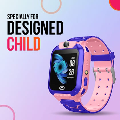 Melbon® 2G Sim Card SmartWatch for Kids, LBS Location Tracking, Voice Message, Cameras, 2G Voice Calling & Message, SOS, Geo-Fencing, Games - Perfect for Child Safety and Entertainment (Pink)