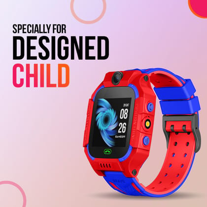Melbon® 2G Sim Card SmartWatch for Kids, LBS Location Tracking, Voice Message, Cameras, 2G Voice Calling & Message, SOS, Geo-Fencing, Games - Perfect for Child Safety and Entertainment (Red)