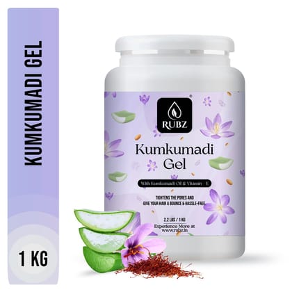Rubz Kumkumadi Gel 1 Kg | Natural Gel for Body & Face Moisturizing, Hair Gel, Multipurpose Beauty Skin Gel, Acne Scars, Glowing & Radiant Skin Treatment | For Spa & Salon