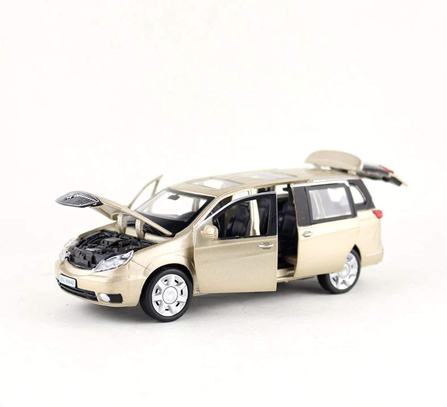 KTRS ENTERPRISE 1:32 Scale For Bick GL8 MPV Toy Car Proswon Diecast Vehicle Model Pull Back Sound & Light Educational Collection Gift For Children Famous Car Model