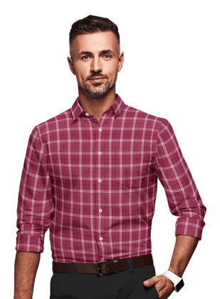 Business casual checkered shirt online