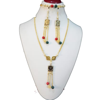 Gem Stone Multicolor Beads Necklace