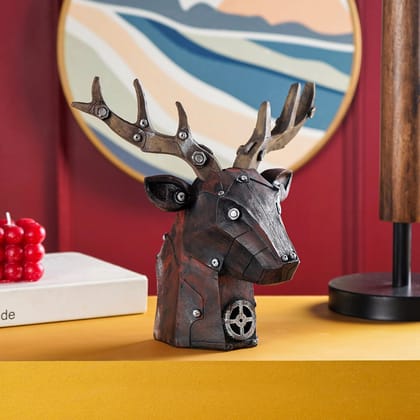 Mechanical Majesty Deer Head Statue