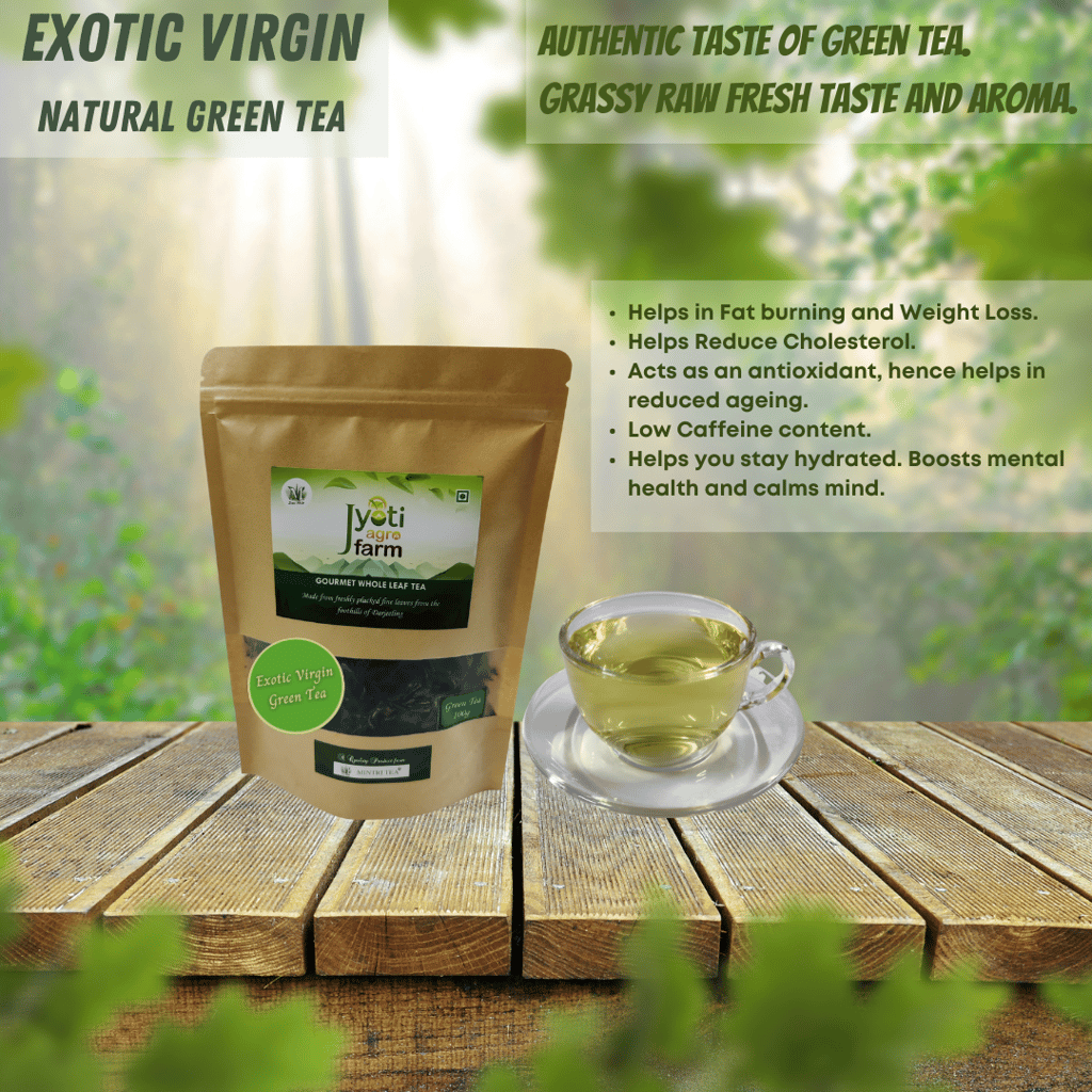 WELLNESS TEA Combo Offer | 100g Natural Green Tea, 100g Smooth Sunkissed Black Leaf Tea | Mintri Tea | Approx 150-200 cups