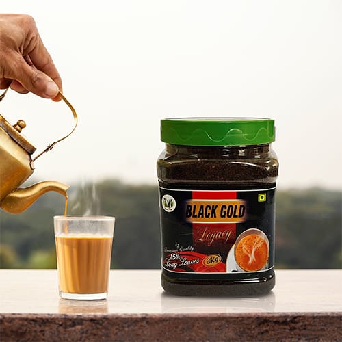 MINTRI TEA - Premium Tea blended with guaranteed 15% long leaves | BlackGold Legacy 250gms (Pack of 2 or Pack of 4)