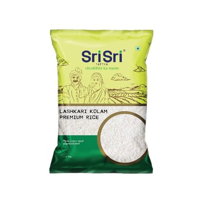Sri Sri Tattva Lashkari Kolam Premium Rice, 1kg
