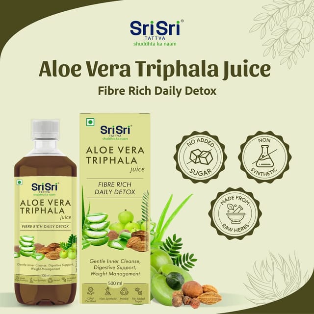 Sri Sri Tattva Aloe Vera Triphala Juice Fibre Rich Daily Detox