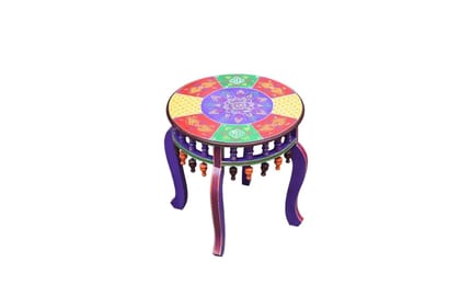 Round Table with Marwar Painting
