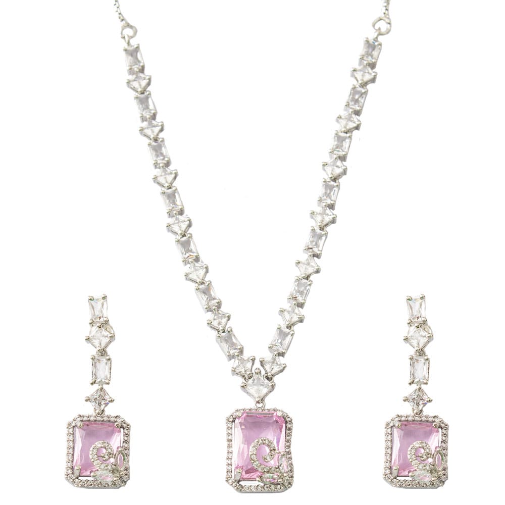 Necklace set | Nceklace for girls & women | Pink necklace set |