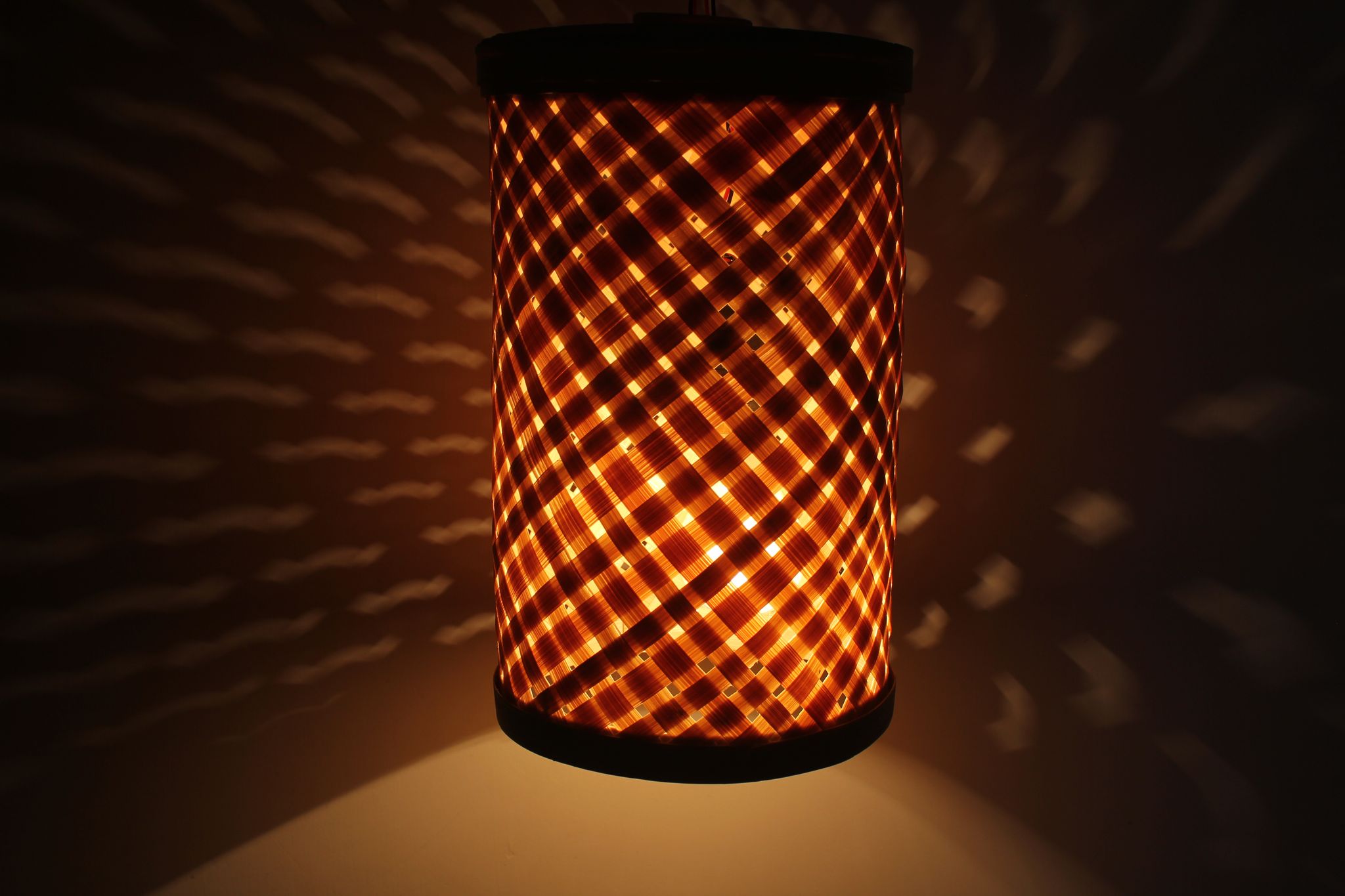 Cylindrical Bamboo Lamp