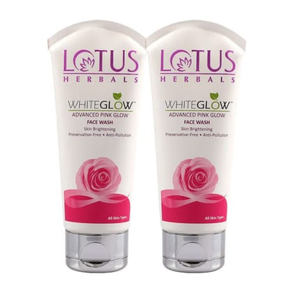 Lotus Herbals Whiteglow Advance Pink Glow facewash (100g each) Pack of 2
