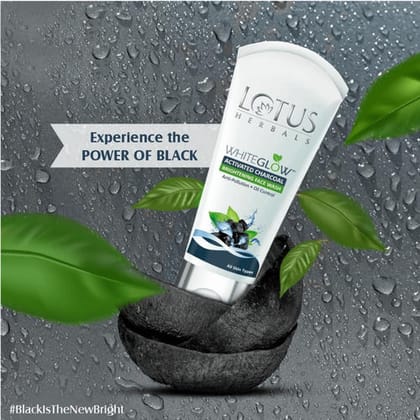 Lotus Herbals Whiteglow Activated Charcoal Brightening Face Wash (100 gm)