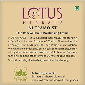 Lotus Herbal Nutramoist Skin Renewal Daily Moisturising Creme SPF-25 (50g)