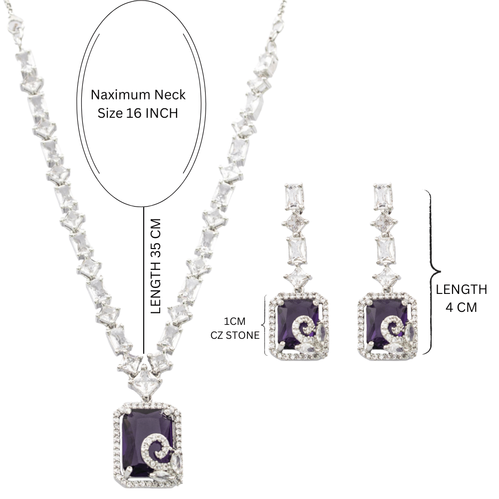 Necklace | Necklace for girls & women | Wedding necklace set | Cz necklace set