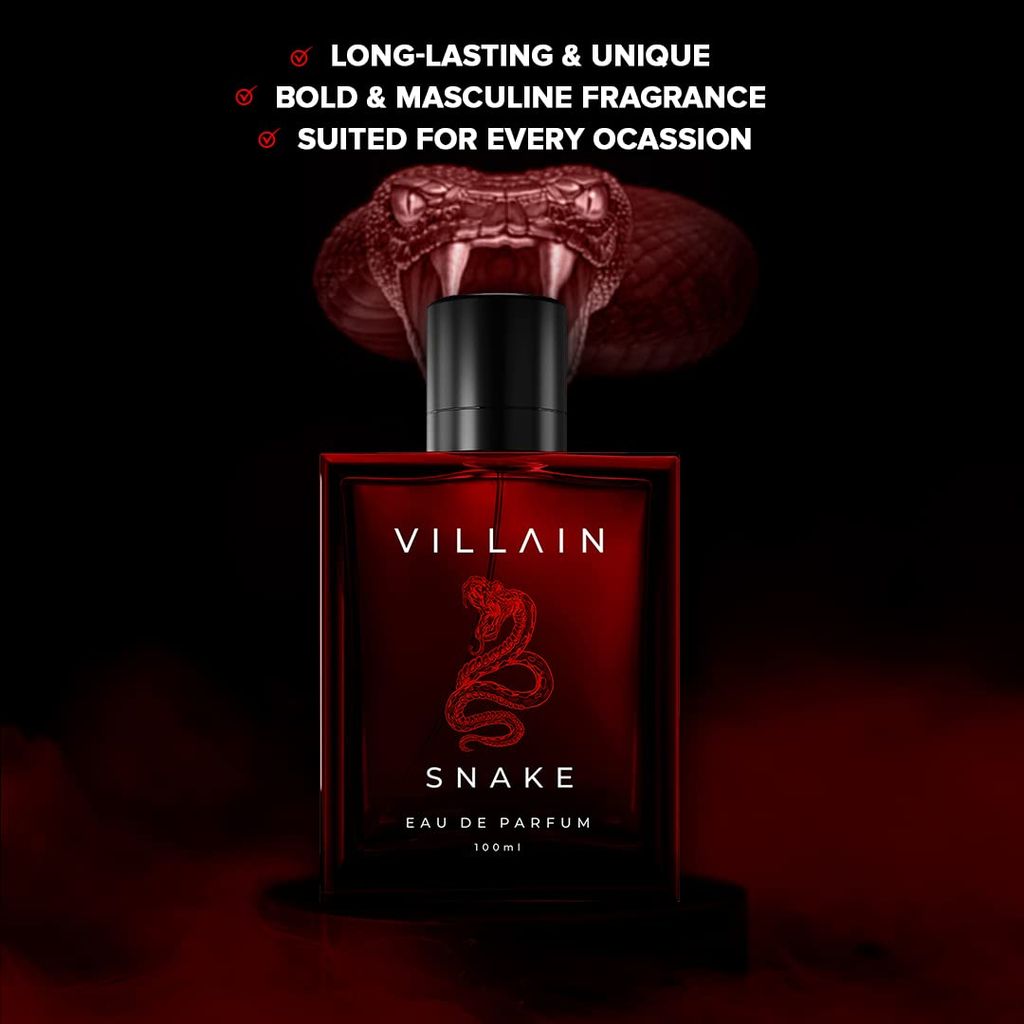 Villain Snake Perfume for Men 100ml | Ultra Long Lasting | Musk | Strong, Smoky, Sexy and Masculine| Premium EAU DE PARFUM| Best Gift for Boyfriend