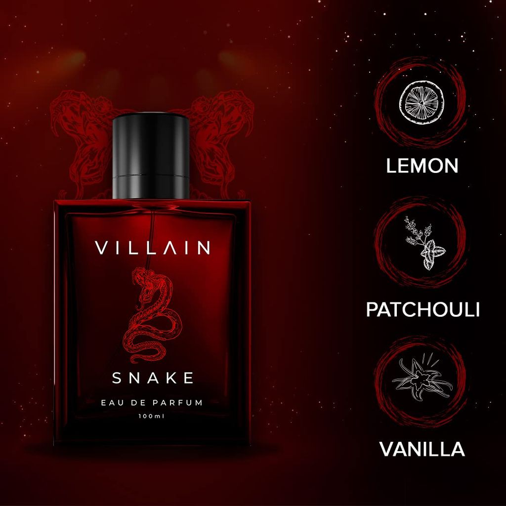 Villain Snake Perfume for Men 100ml | Ultra Long Lasting | Musk | Strong, Smoky, Sexy and Masculine| Premium EAU DE PARFUM| Best Gift for Boyfriend
