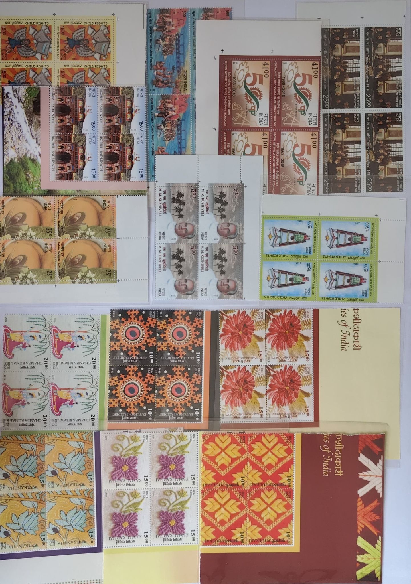Shobhaphila's Block of 4 Year Pack stamps 2019 ( 108 Nos.)