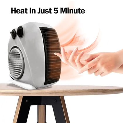 MELBON 901 Newly Launched 2000/1000 Watts Fan Heater with Adjustable Thermostat, Powerful 2400 RPM Motor, and Overheating Protection (ISI certified, Medium White)