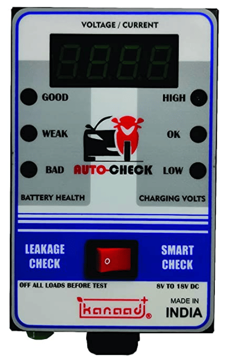 Kanaad Auto check meter for Car and Bike Battery Helath check/alternator Check/Leakage Current checker