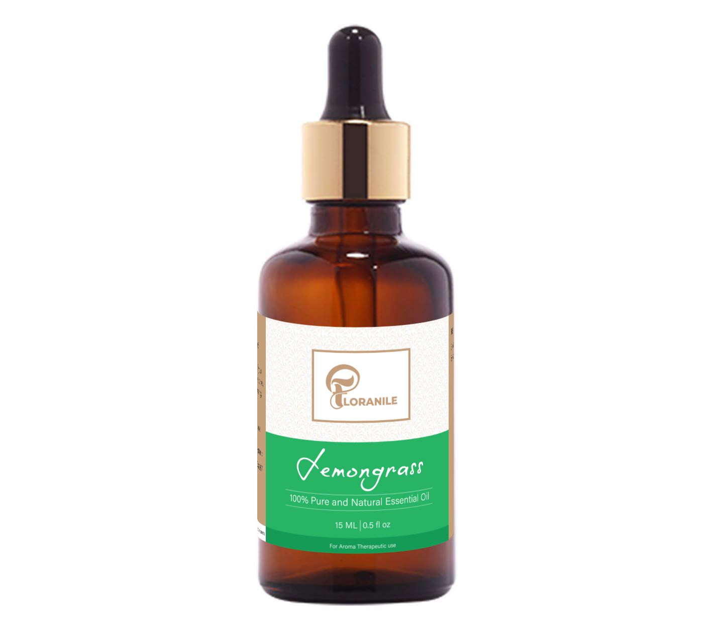 Floranile Premium Lemongrass Essential Oil 15ml, 100% Pure, Natural Fragrance, Therapeutic Grade Aromatherapy, Delicate Scent for Relaxation,Pure & Natural