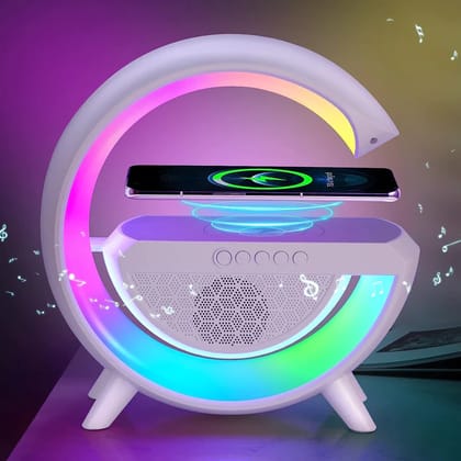 URBAN CREW 3-IN-1 MULTI-FUNCTION LED NIGHT LAMP WITH BLUETOOTH SPEAKER, WIRELESS CHARGING, FOR BEDROOM FOR MUSIC, PARTY AND MOOD LIGHTING - PERFECT GIFT FOR ALL OCCASIONS BLOOTUTH SPEAKER (MEDIA PLAYER)