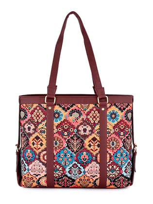Lychee bags Women Printed Canvas Multi Tote Bag