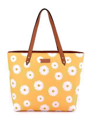 Lychee bags Women Printed White Canvas Tote Bags