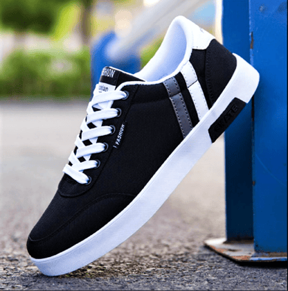 Fashion Mens Canvas Sneakers Casual Low Top Lace Up Canvas Shoes | Jumia  Nigeria