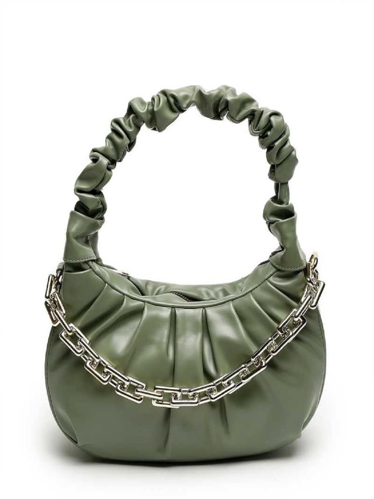 Lychee bags Women Pu  Gathered Shoulder Bag - Handbags | Buy online on ZillyBuy