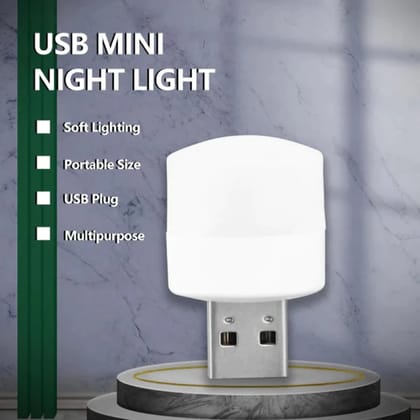 URBAN CREW 2 PCS USB LED LAMP NIGHT LIGHT, PLUG IN SMALL LED NIGHTLIGHT MINI PORTABLE FOR PC AND LAPTOP.(2PCS)