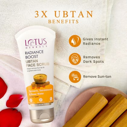 Lotus Herbals Radiance Boost Ubtan Face Scrub (100gm)